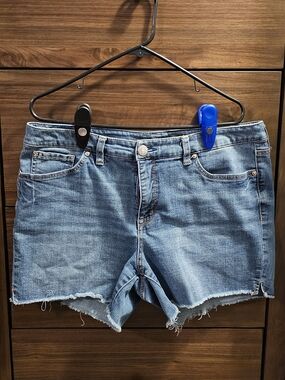 Seven7 Light Wash Stretch Denim Shorts